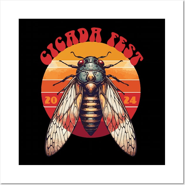 Cicada Fest Invasion 2024 Wall Art by Heartsake